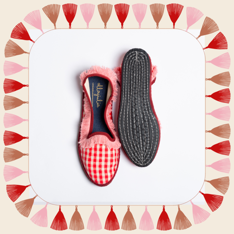 Allagiulia -Capsule Bordeaux- Friù Venezia VICHY ROSSO Frangia CIPRIA