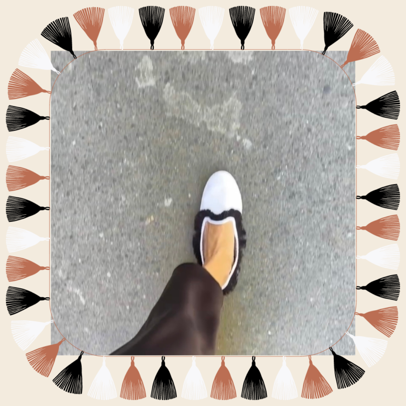 Allagiulia -Capsule Lamu- Friù Venezia BIANCO Frangia NERO