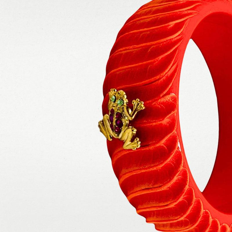ALMALA BRACCIALE ACETATE FROG | ARANCIONE