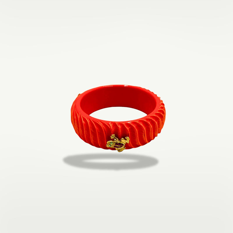 ALMALA BRACCIALE ACETATE FROG | ARANCIONE