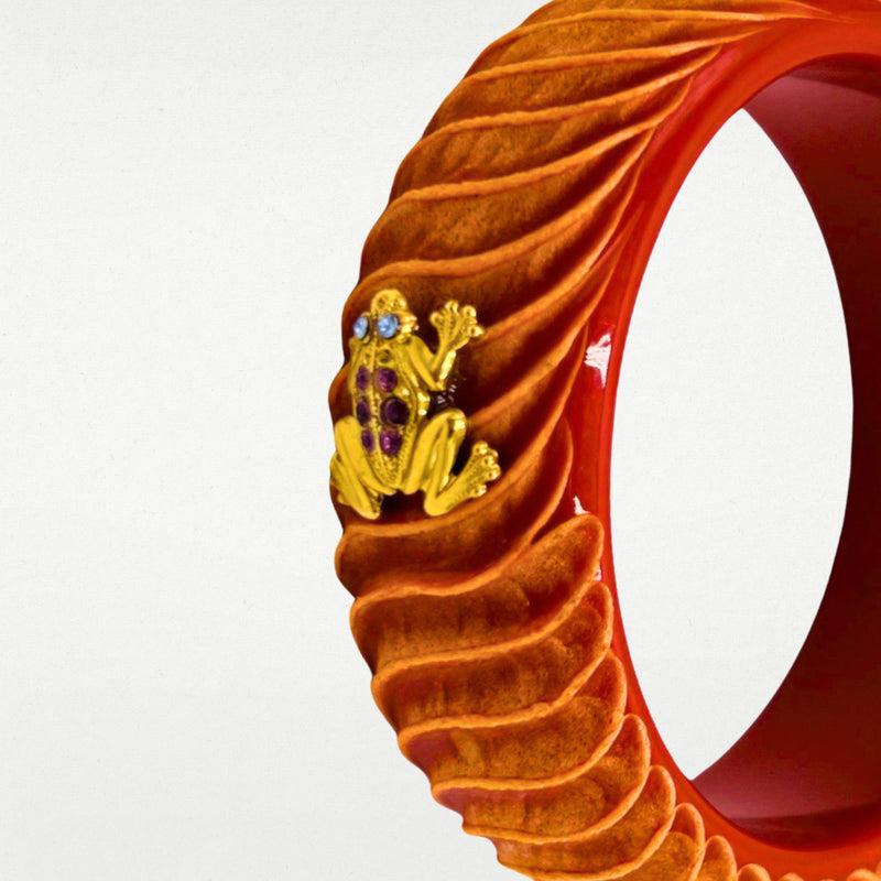 ALMALA BRACCIALE ACETATE FROG | MATTONE CHIARO