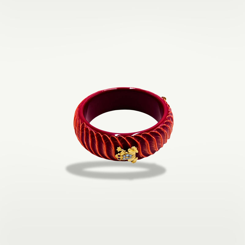 ALMALA BRACCIALE ACETATE FROG | MATTONE SCURO