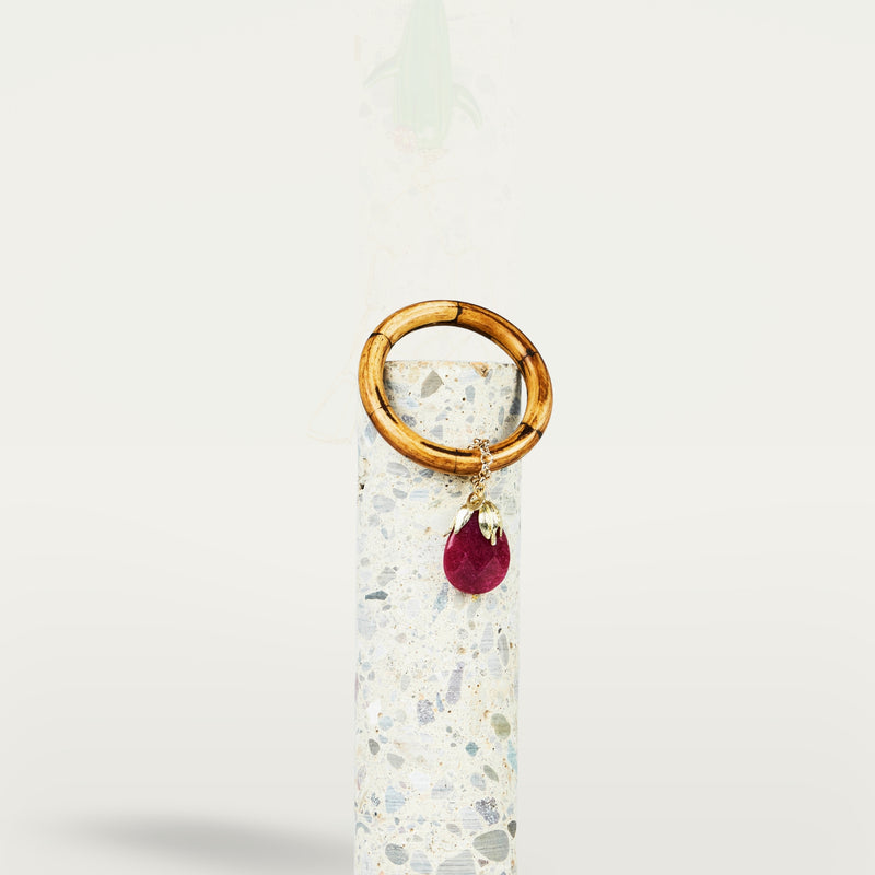 ALMALA BRACCIALE DROP STONE NATURAL | BORDEAUX