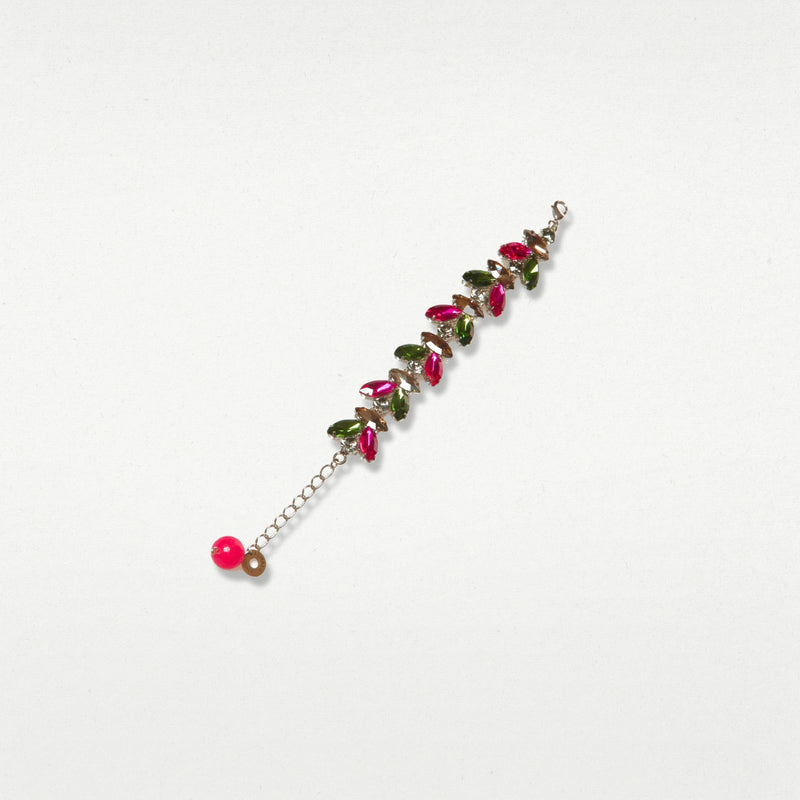ALMALA BRACCIALE FIORE STRASS | FUCSIA