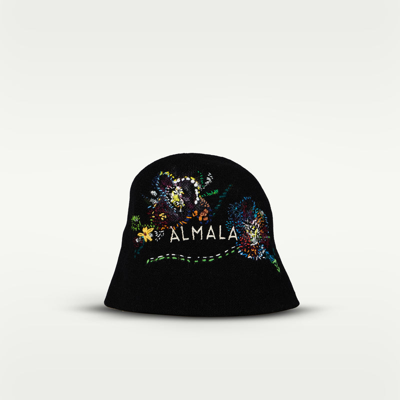 ALMALA CAPPELLO RICAMO | NERO