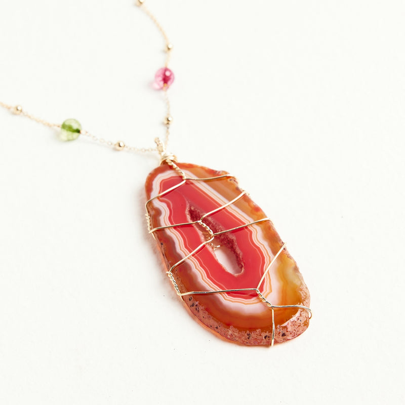 ALMALA COLLANA AGATA | CORNIOLA