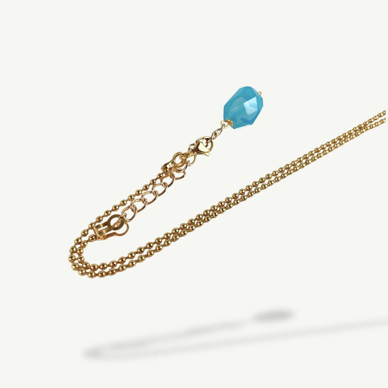 ALMALA COLLANA CUORE STRASS | TURCHESE