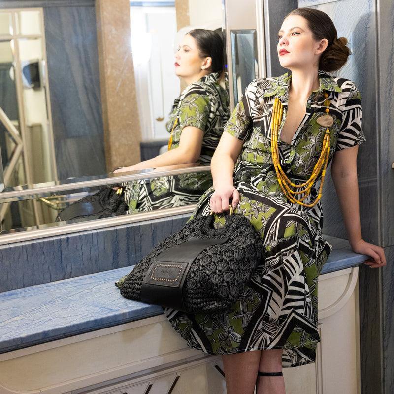 ALMALA COLLANA MULTIFILI WOOD | CORALLO