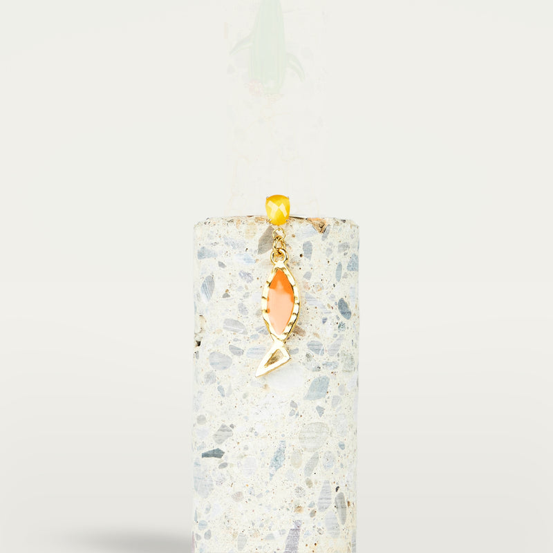 ALMALA ORECCHINO COLOR FISH | ARANCIO