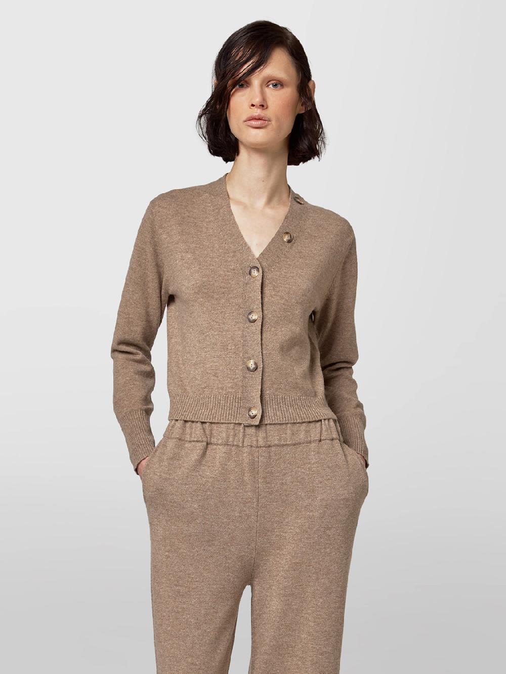 Alpha Studio CARDIGAN CROPPED FIT M/L RASATO