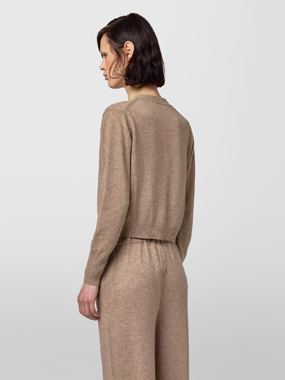 Alpha Studio CARDIGAN CROPPED FIT M/L RASATO