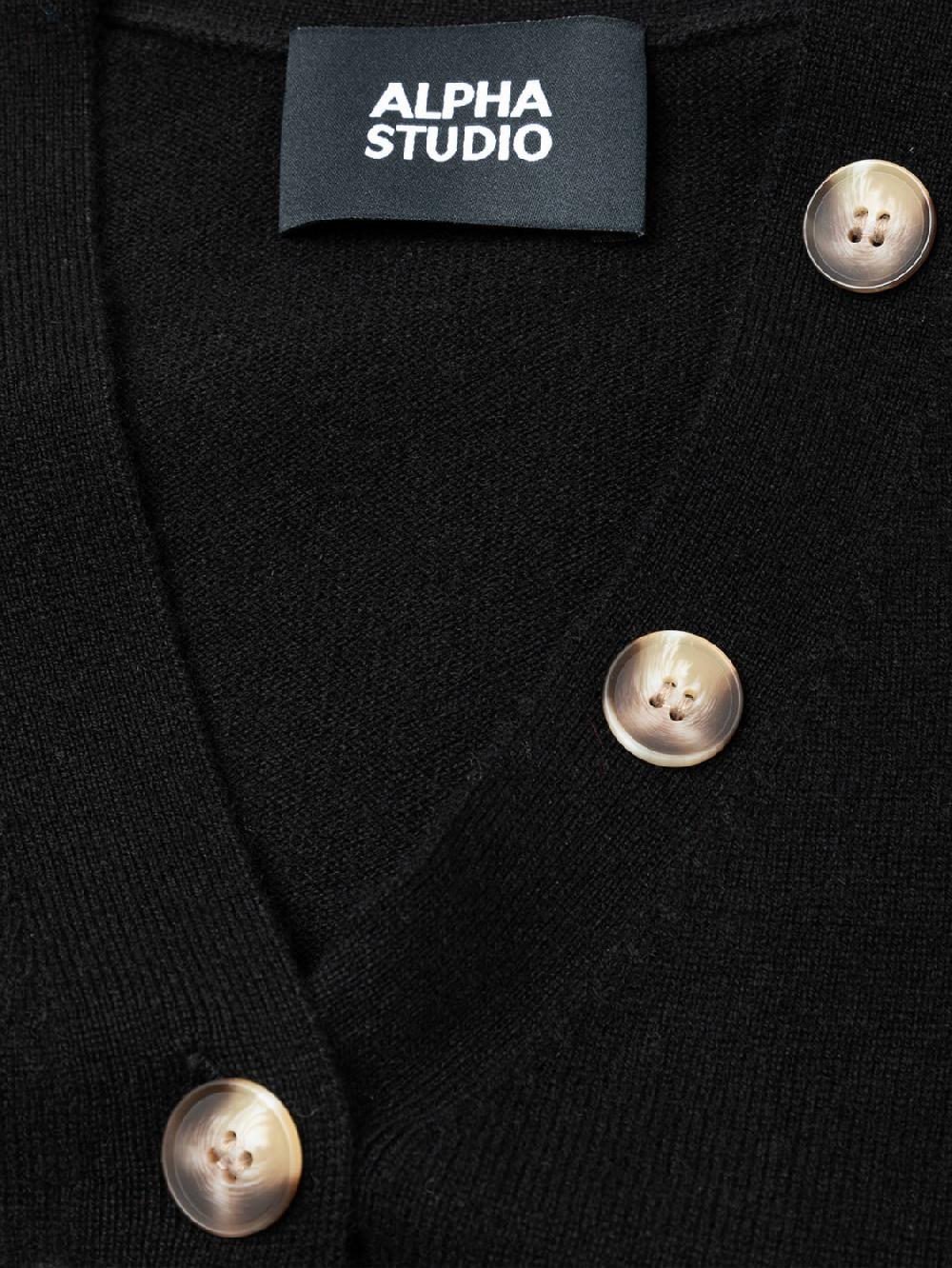 Alpha Studio CARDIGAN CROPPED FIT M/L RASATO