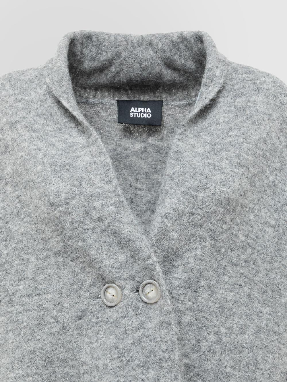Alpha Studio CARDIGAN DOPPIOPETTO RASATO BRUSHED