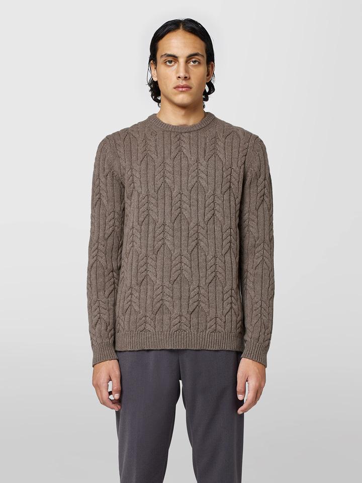 Alpha Studio GIROCOLLO IN CASHMERE TRECCIA