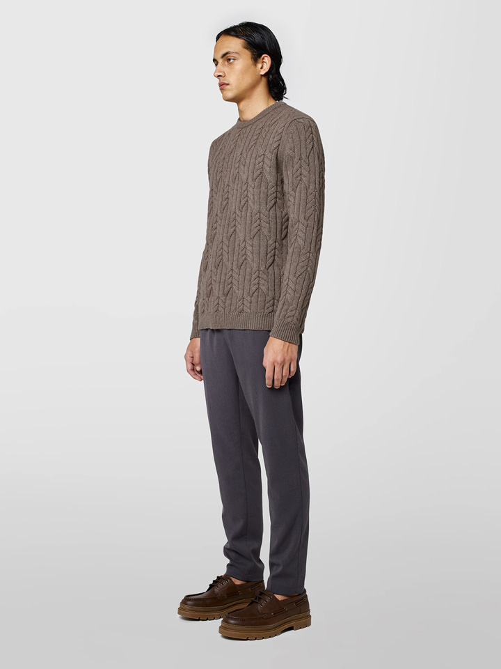 Alpha Studio GIROCOLLO IN CASHMERE TRECCIA