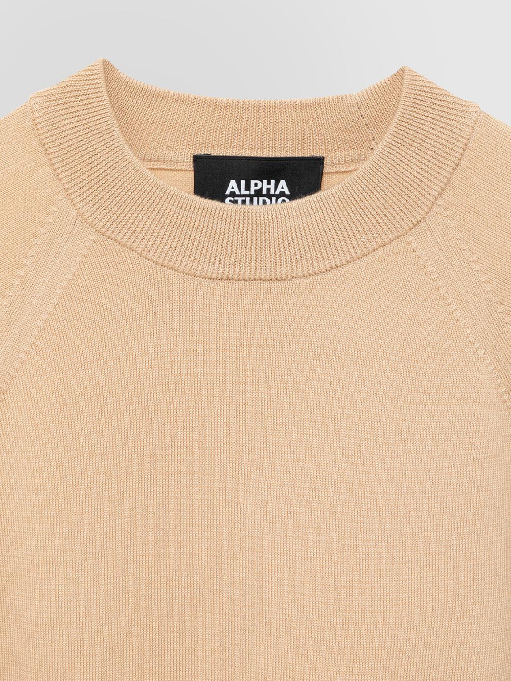 Alpha Studio GIROCOLLO M/L RASATO RAGLAN