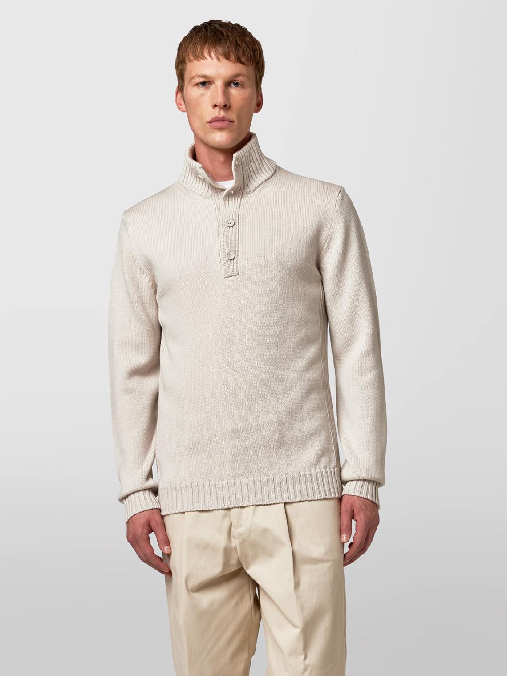 Alpha Studio LUPETTO CON BOTTONI IN MERINOS