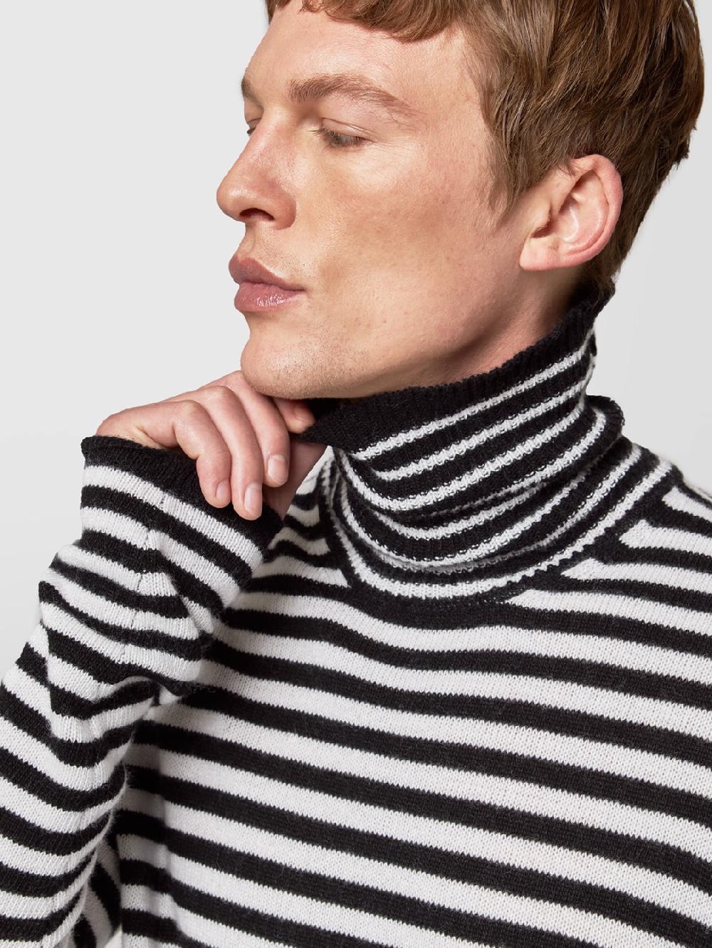 Alpha Studio LUPETTO RIGATO IN LANA E CASHMERE