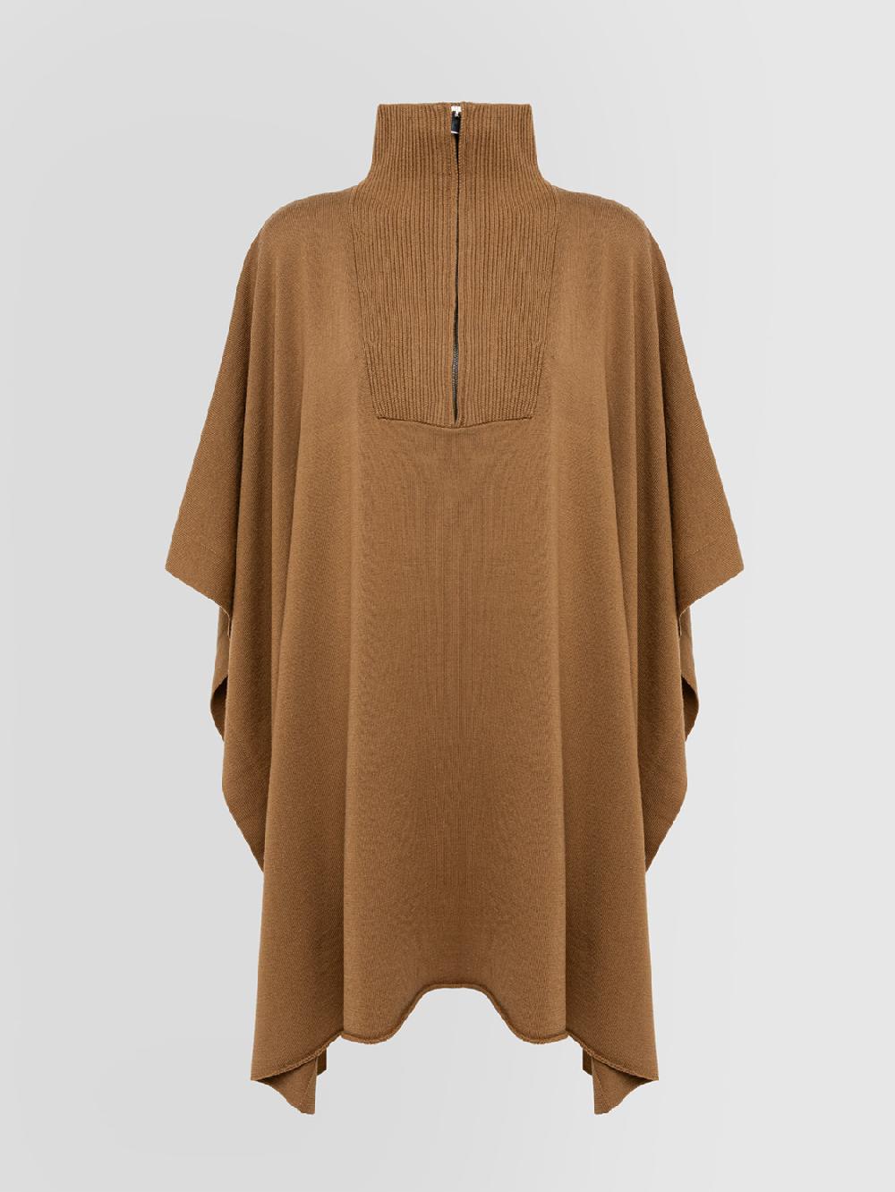Alpha studio LUPETTO ZIP PONCHO RASATO
