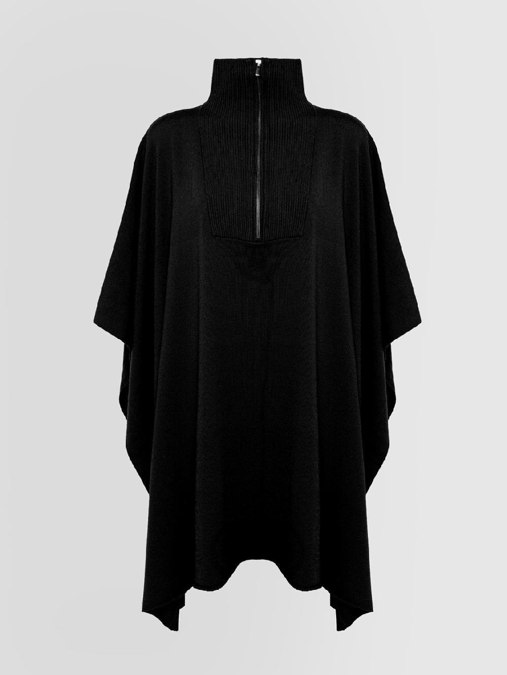 Alpha studio LUPETTO ZIP PONCHO RASATO