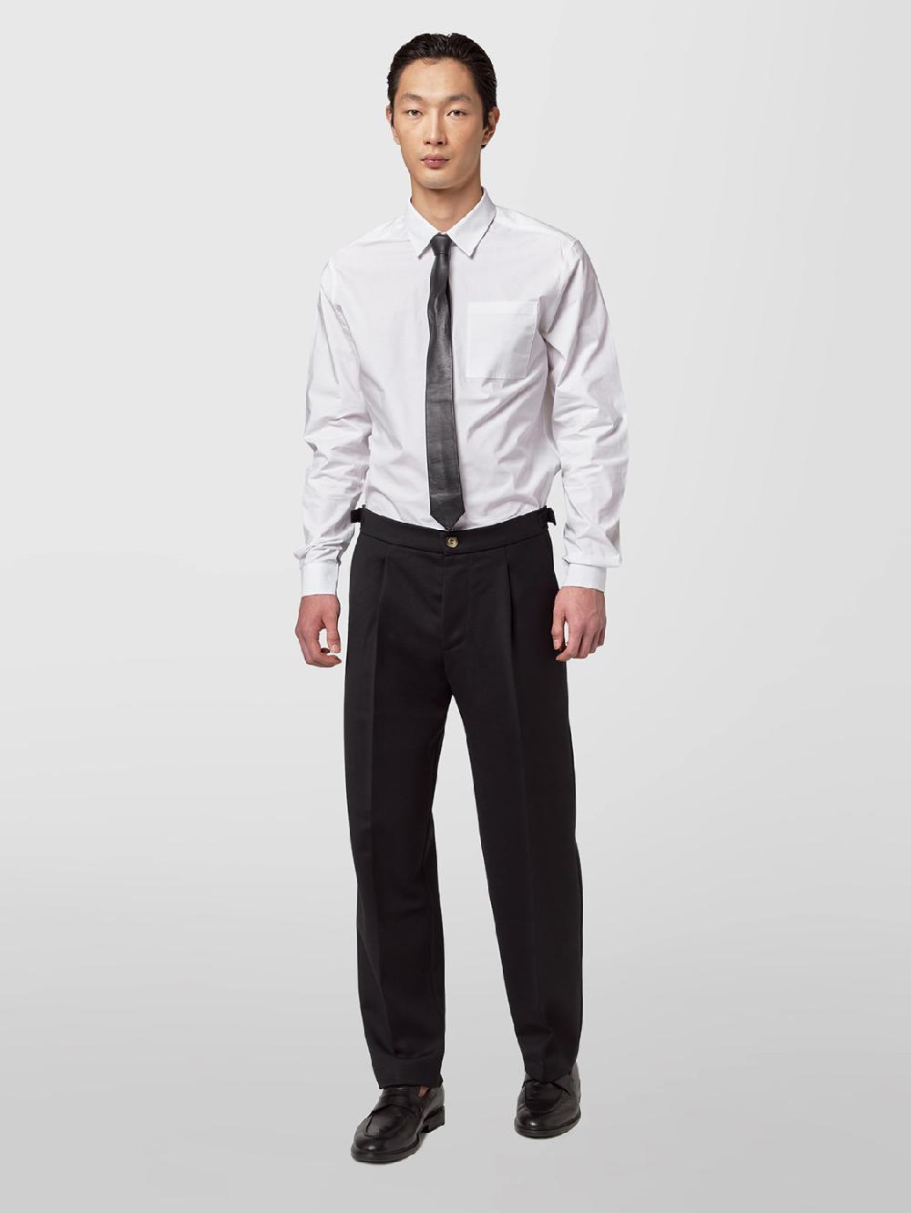 Alpha Studio PANTALONE OVER IN GABARDINA DI LANA