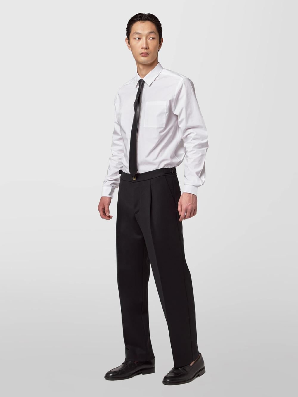 Alpha Studio PANTALONE OVER IN GABARDINA DI LANA