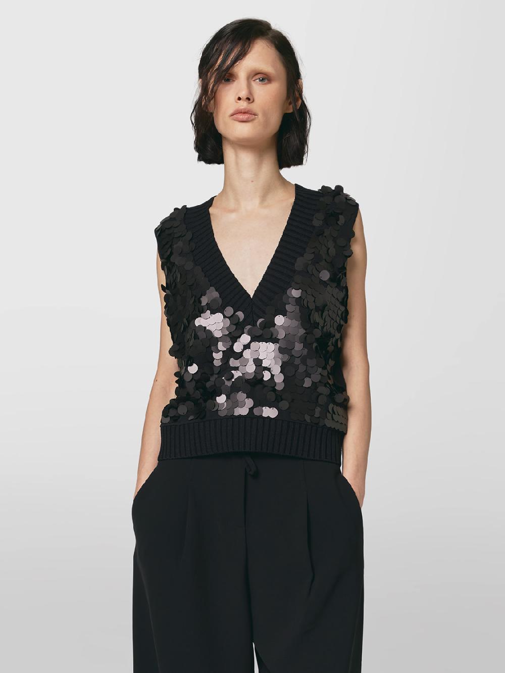 Alpha Studio SCOLLO V S/M RASATO CON RICAMO