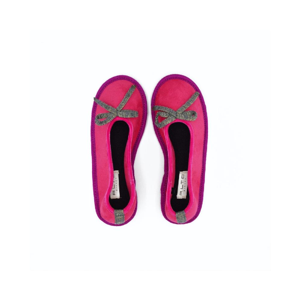 Alto Milano Joyce ballerina da casa in microfibra