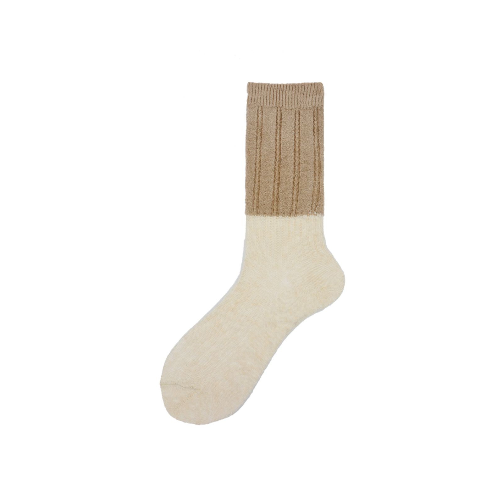 Alto Milano Calza corta a coste misto cashmere bicolor Jim