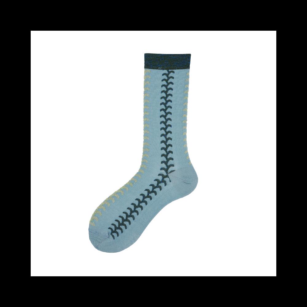 Alto Milano Calza corta da donna in cotone con motivo a spiga Ashe