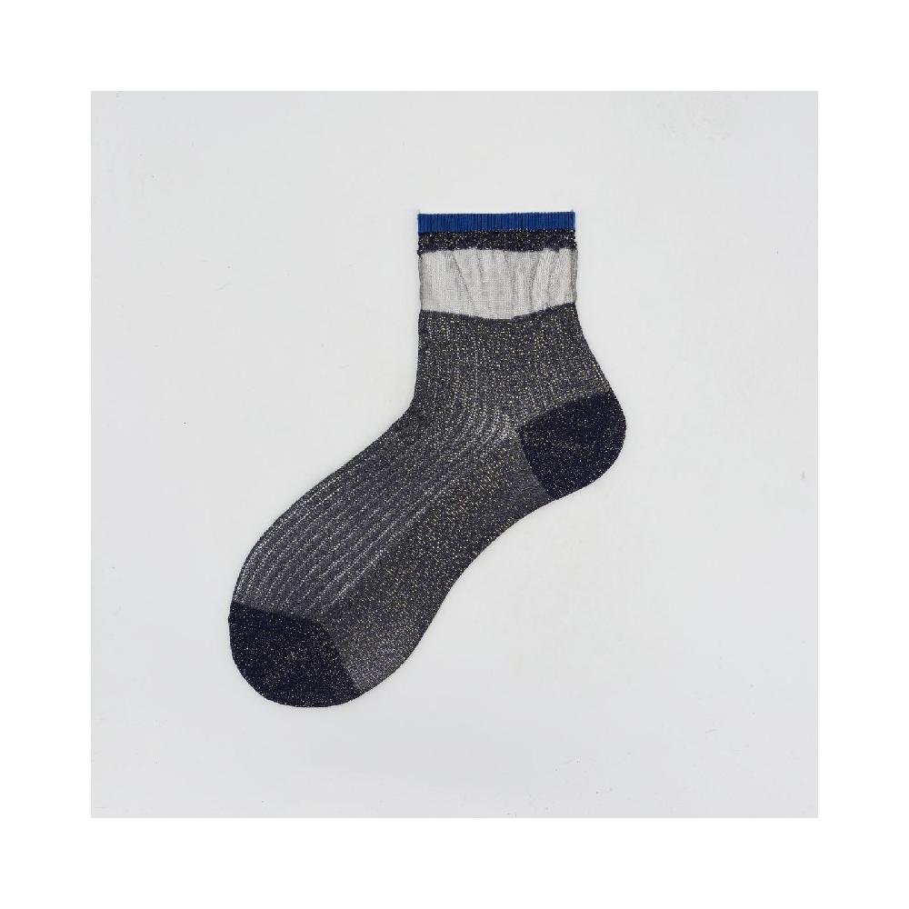 Alto Milano Calza corta da donna in filopesca a righe