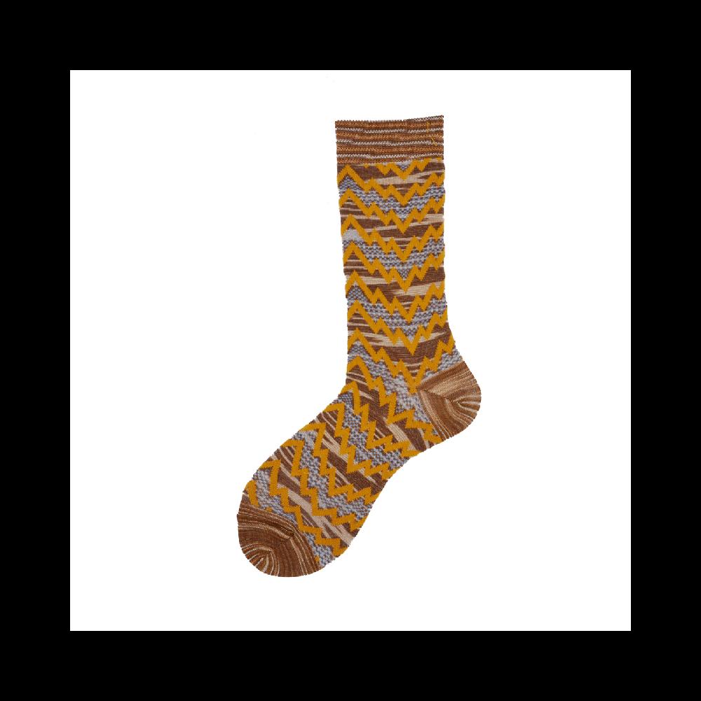 Alto Milano Calza corta da donna in viscosa a zig zag Iole