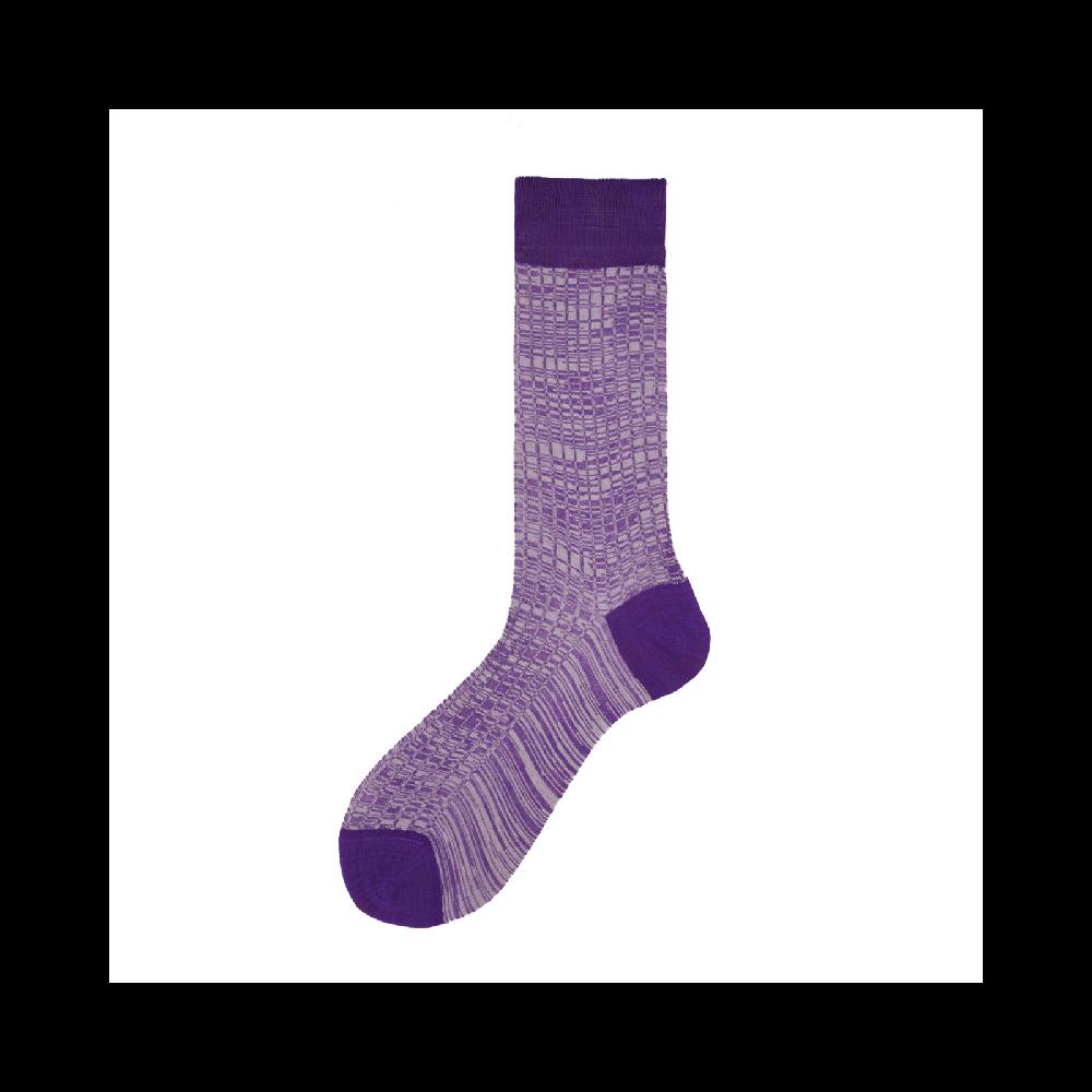 Alto Milano Calza corta da uomo in cotone a coste e righe irregolare Galio