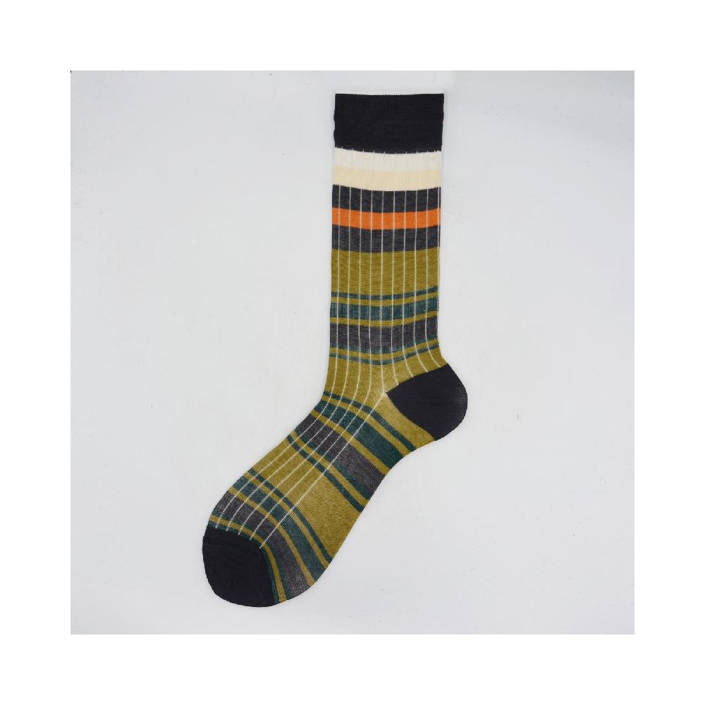 Alto Milano Calza corta da uomo in cotone a coste e righe N°37