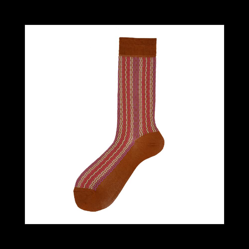 Alto Milano Calza corta da uomo in cotone a righe degradè Taric