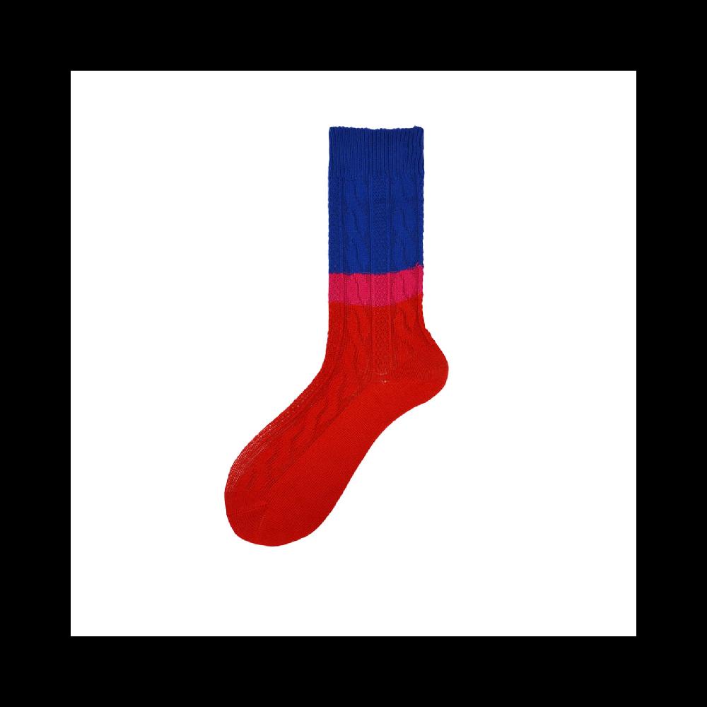 Alto Milano Calza corta da uomo in cotone con motivo a treccia N°38