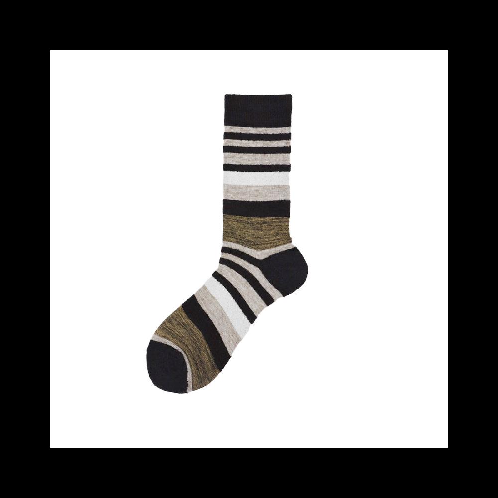 Alto Milano Calza corta da uomo in filoscozia a righe in spugna Kazuki