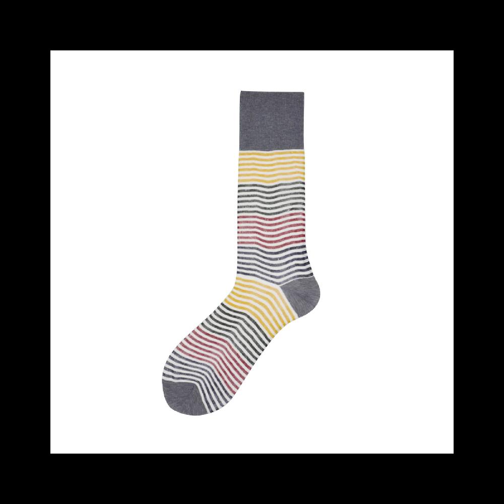 Alto Milano Calza corta da uomo in lino a righe colorate Enea