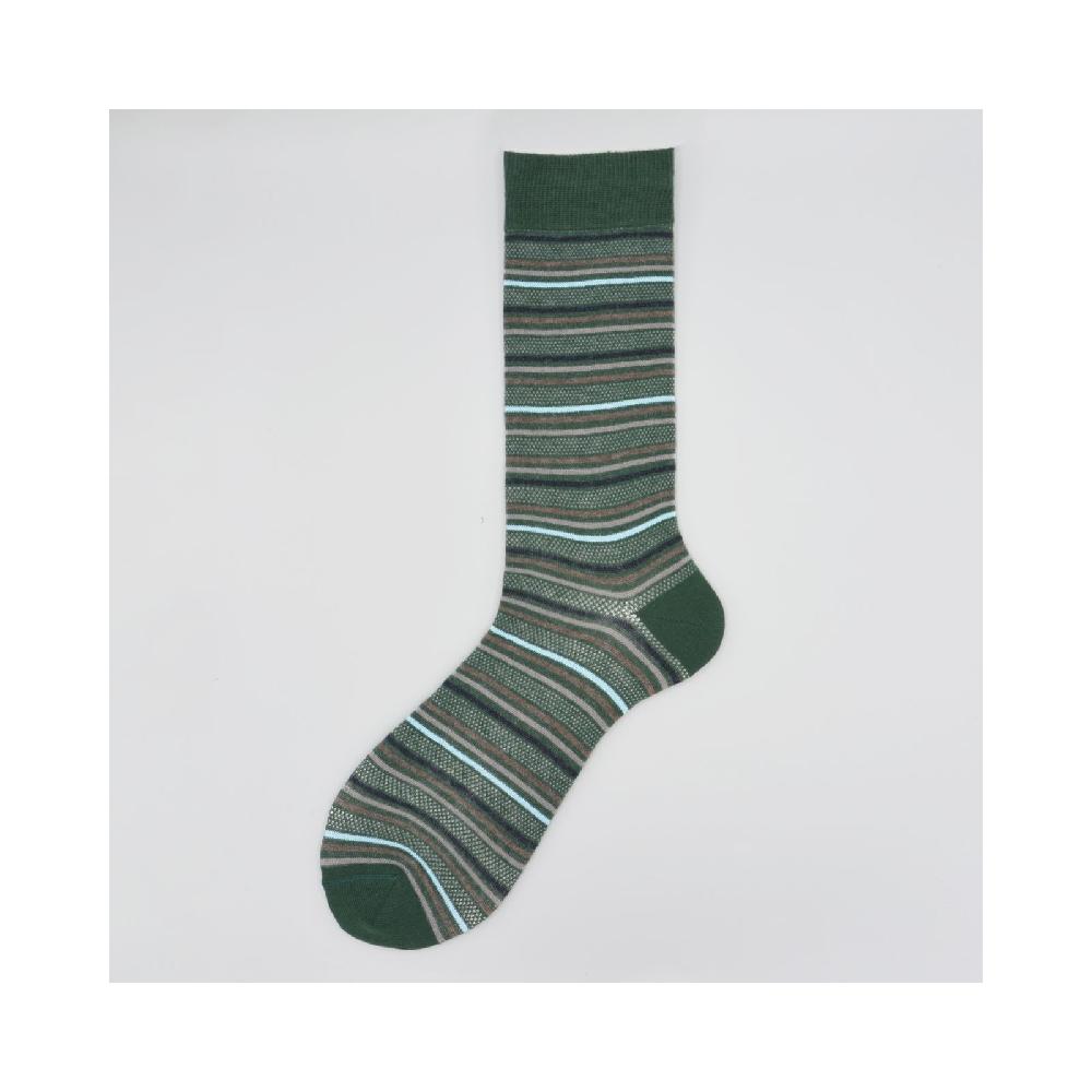 Alto Milano Calza corta in caldo cotone a righe multicolor John