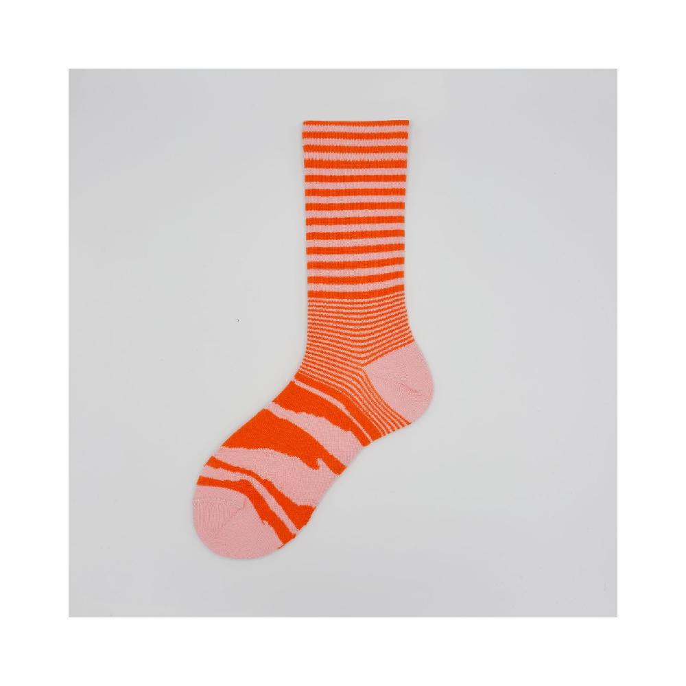 Alto Milano Calza corta in cotone a righe miste Jean