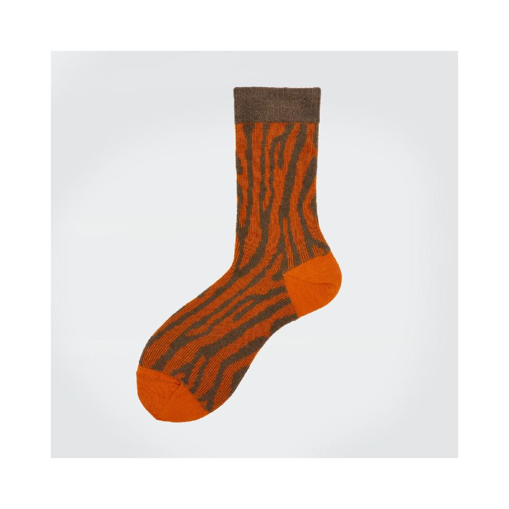 Alto Milano Calza corta in cotone e ciniglia effetto zebrato Kendall