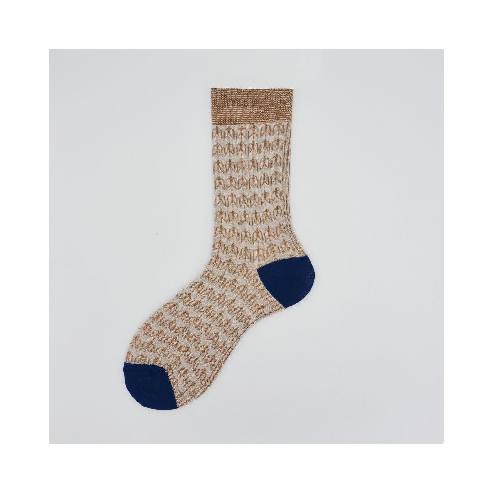 Alto Milano Calza corta in cotone in fantasia con le api Naomi