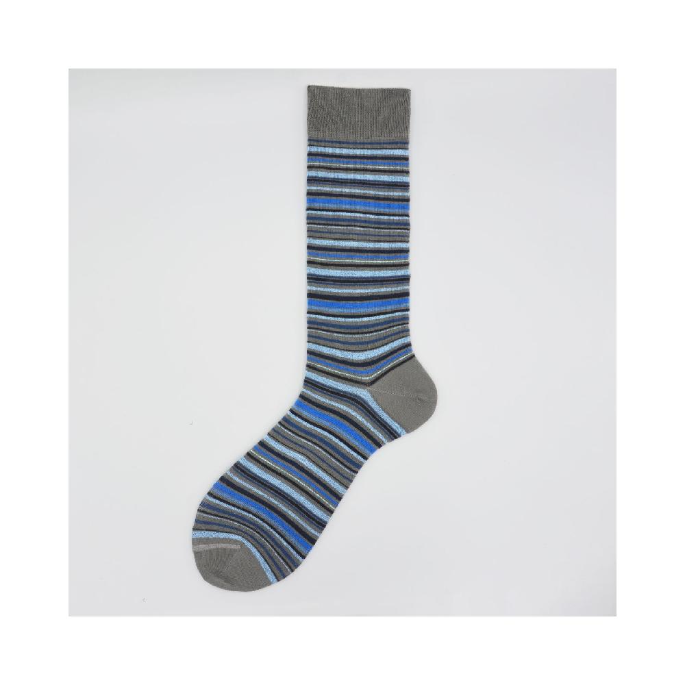 Alto Milano Calza corta in cotone millerighe Emerald