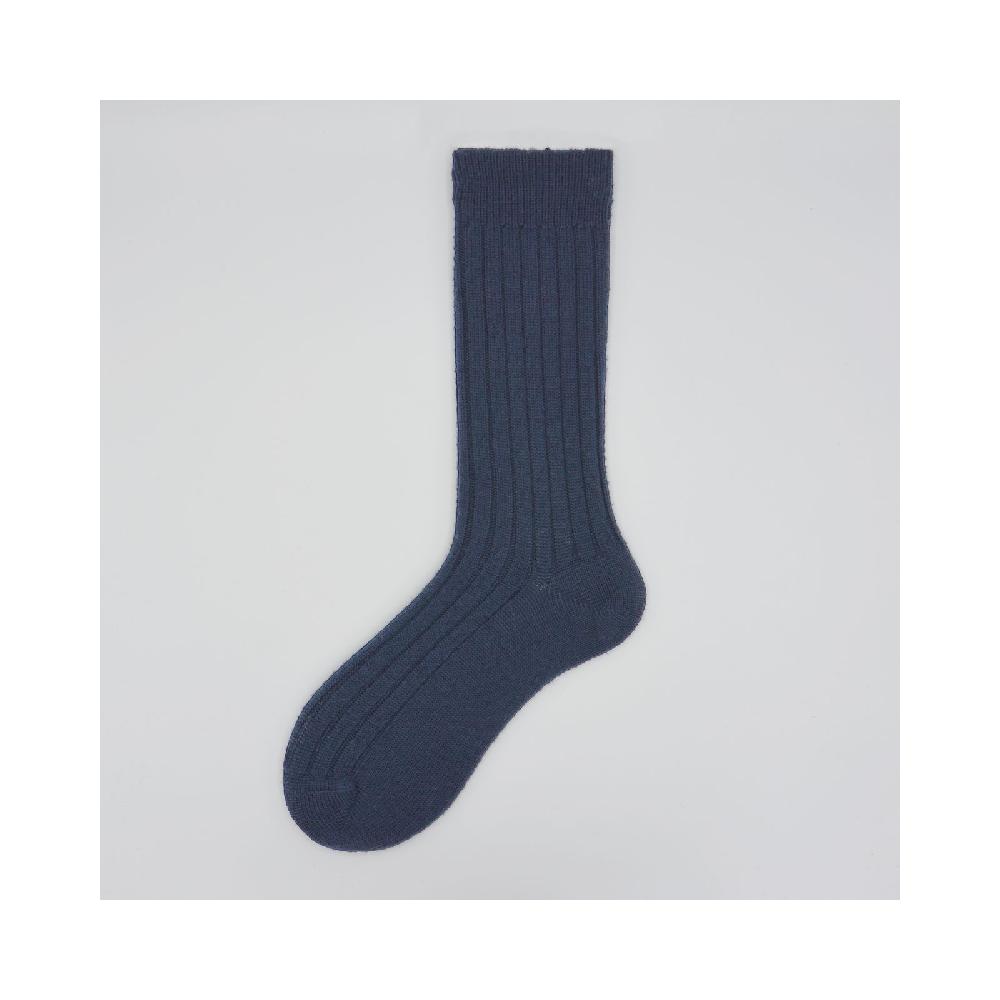 Alto Milano Calza corta in lana vergine a coste Aster