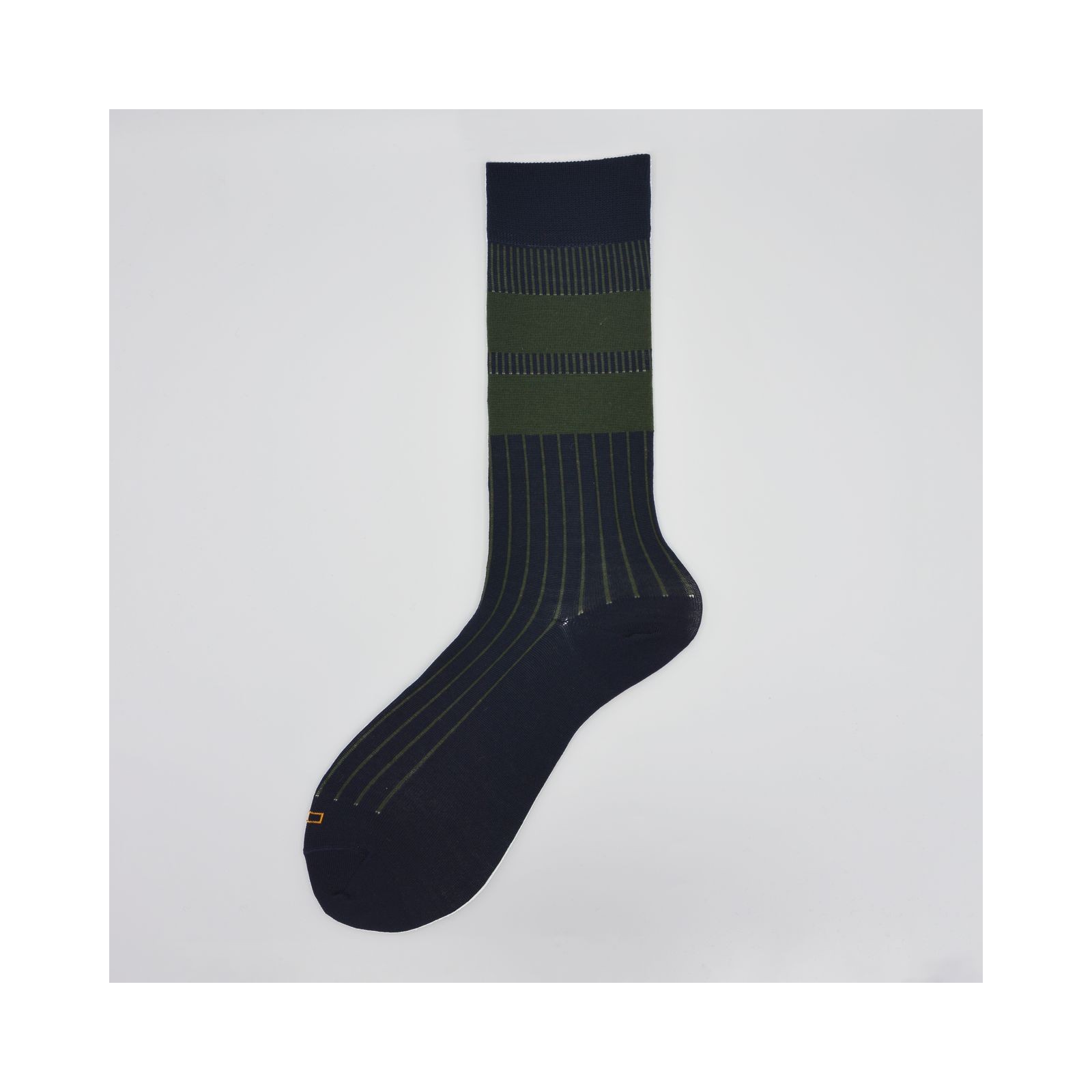 Alto Milano Calza corta in lana vergine a righe verticali Steve