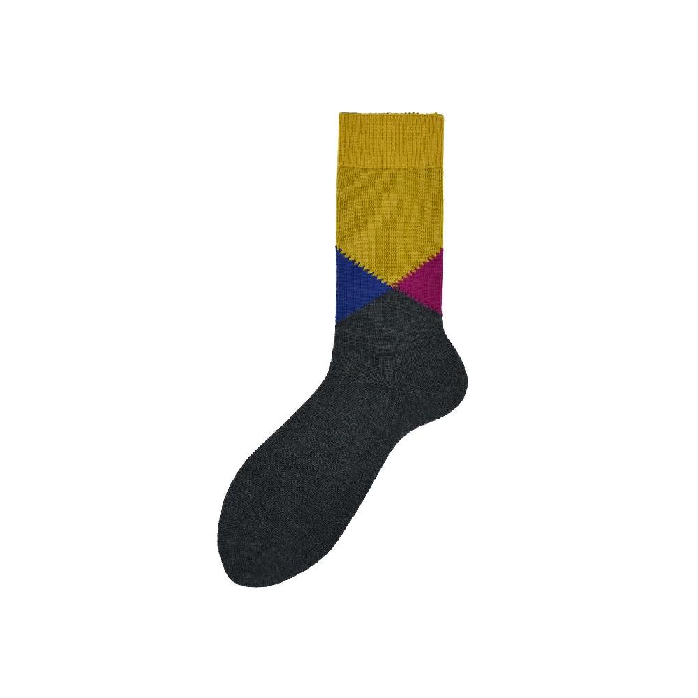 Alto Milano Calza corta in lana vergine con intarsio piazzato King