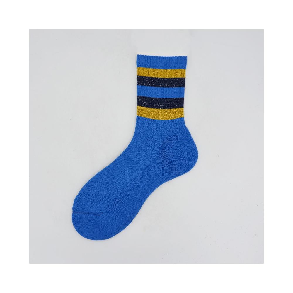 Alto Milano Calza corta in spugna di cotone con polso a righe Hiroko