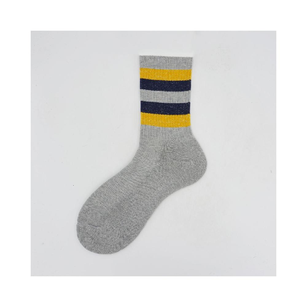 Alto Milano Calza corta in spugna di cotone con polso a righe Hiroko