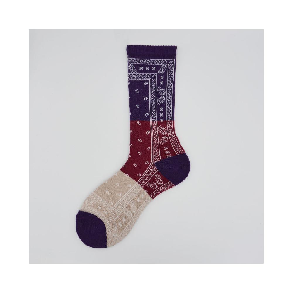 Alto Milano Calza corta in spugna di cotone fantasia bandana Tami