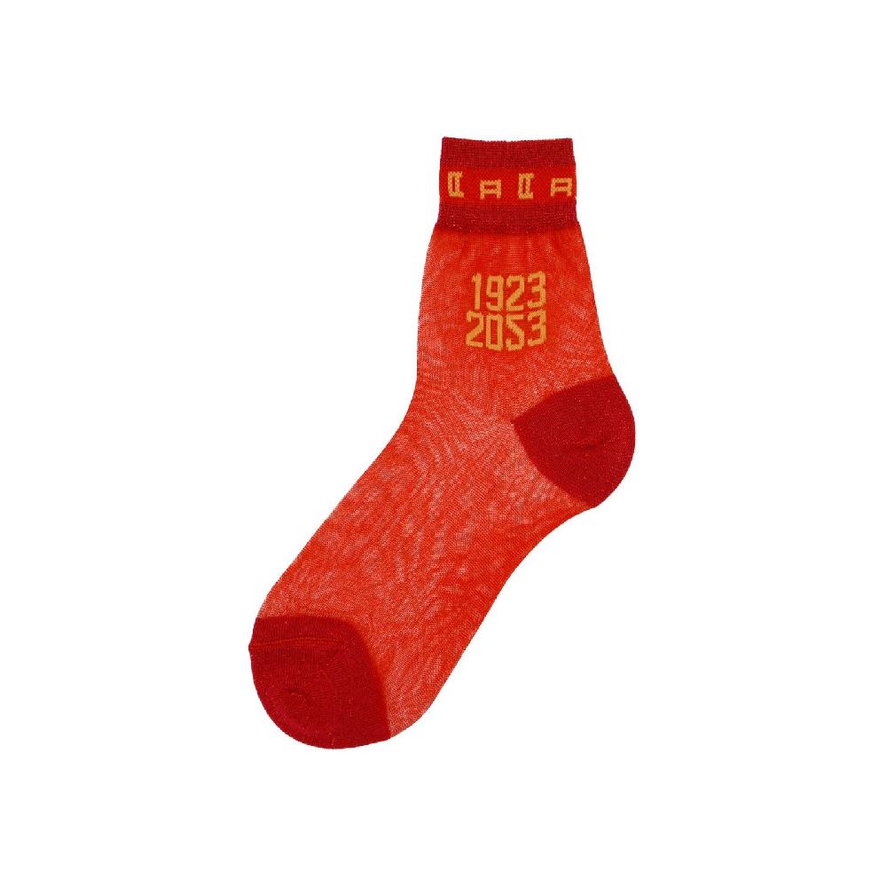 Alto Milano Calza corta rasata con disegno Centenario Date